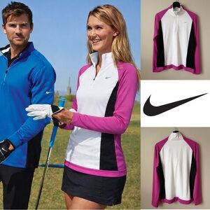 NWT Nike Golf Tour Performance DriFit Mock Neck Half Zip Women’s Too L